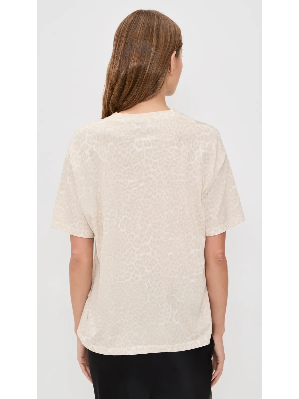ANINE BING Cade Tee Washed White Leopard - 画像3