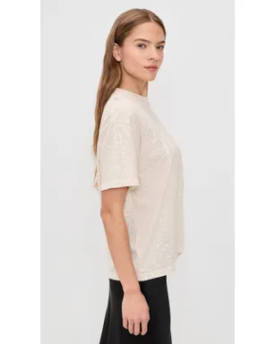 ANINE BING Cade Tee Washed White Leopard - サムネイル4