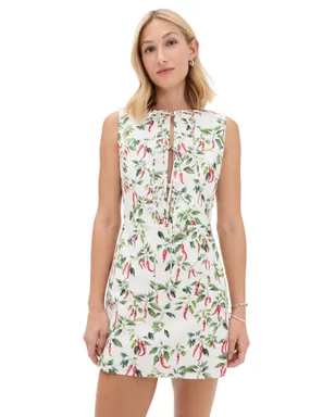 Another Girl Chili Print Tie Front Mini Dress Multi - サムネイル1