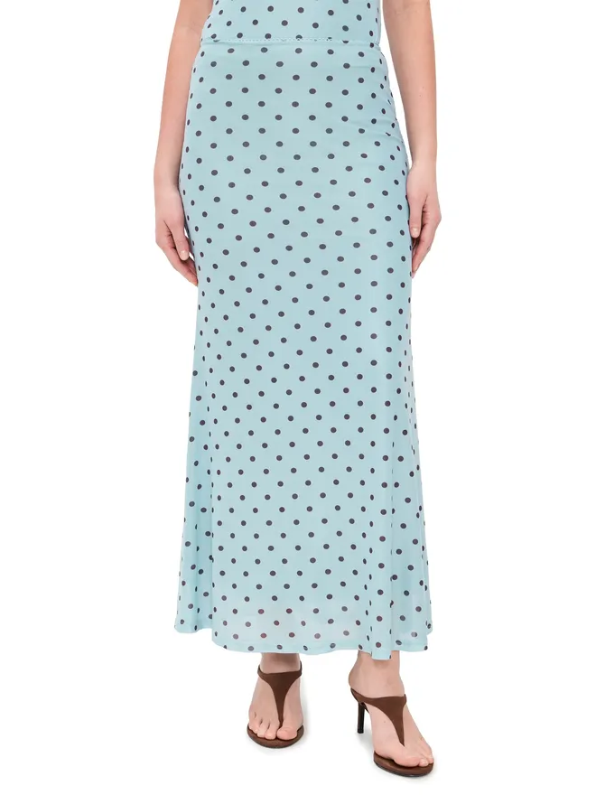 Another Girl Another Girl ドット柄メッシュマキシスカートの商品画像