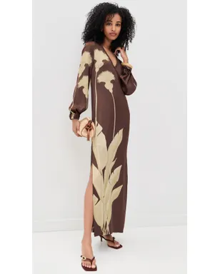 Andres Otalora Palmas Dress Mocha Dandelion - サムネイル5