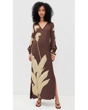 Andres Otalora Palmas Dress Mocha Dandelion - サムネイル2