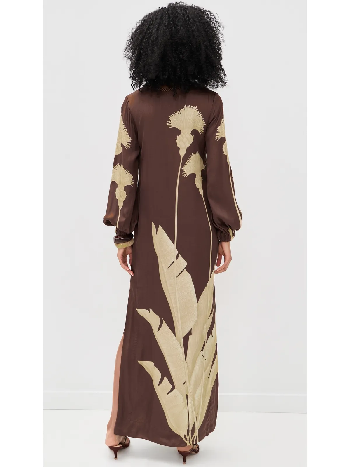 Andres Otalora Palmas Dress Mocha Dandelion - 画像3