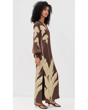 Andres Otalora Palmas Dress Mocha Dandelion - サムネイル4
