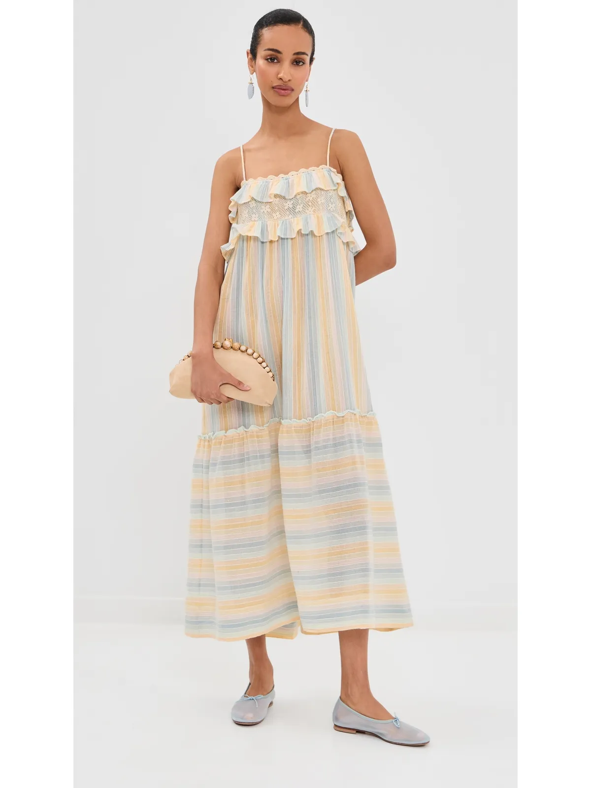 Alix of Bohemia Ida Sunwash Stripe Dress Multi Color - 画像6