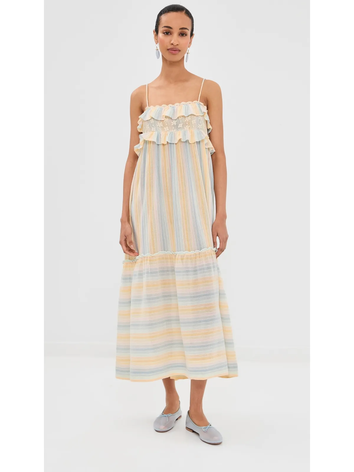 Alix of Bohemia Ida Sunwash Stripe Dress Multi Color - 画像2