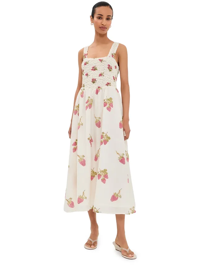 Alix of Bohemia Alix of Bohemia Kay Strawberry Dot Dress オフホワイトの商品画像