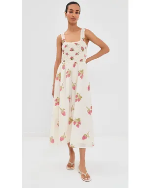 Alix of Bohemia Kay Strawberry Dot Dress オフホワイト - サムネイル2