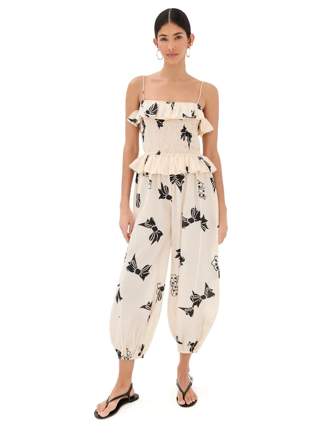 Alix of Bohemia Alix of Bohemia ベラ ブラックタイ ジャンプスーツ オフホワイトの商品画像