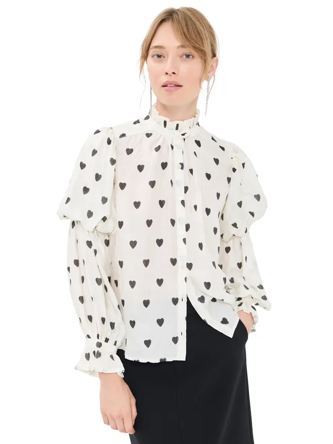 Alix of Bohemia Alix of Bohemia マジー オニキス・ハート・シルクシャツの商品画像