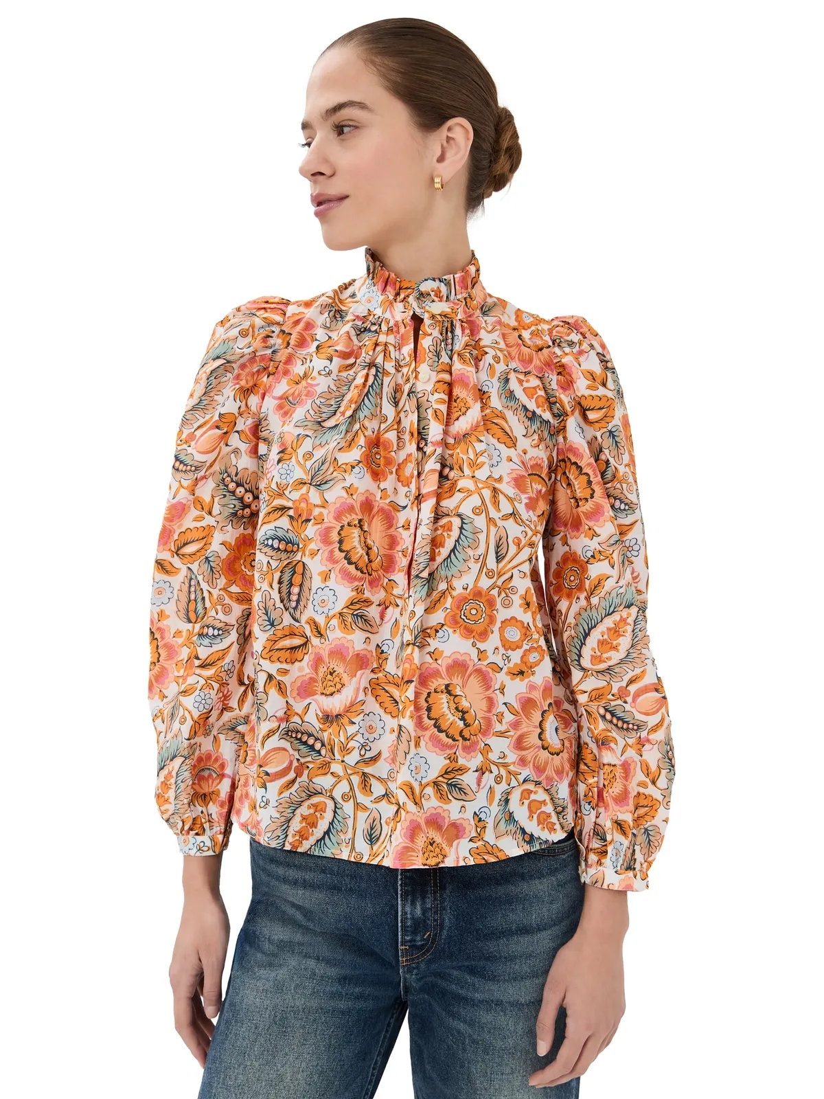 Alix of Bohemia Annabel Topaz Flower Shirt - 画像1