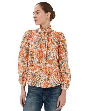 Alix of Bohemia Annabel Topaz Flower Shirt - サムネイル1