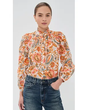 Alix of Bohemia Annabel Topaz Flower Shirt - サムネイル2