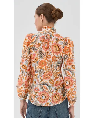 Alix of Bohemia Annabel Topaz Flower Shirt - サムネイル3