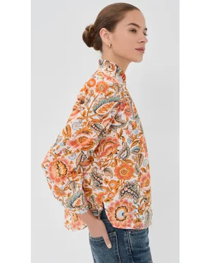 Alix of Bohemia Annabel Topaz Flower Shirt - サムネイル4