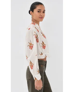 Alix of Bohemia ライランド ペルシモン フラワー シャツ - サムネイル4