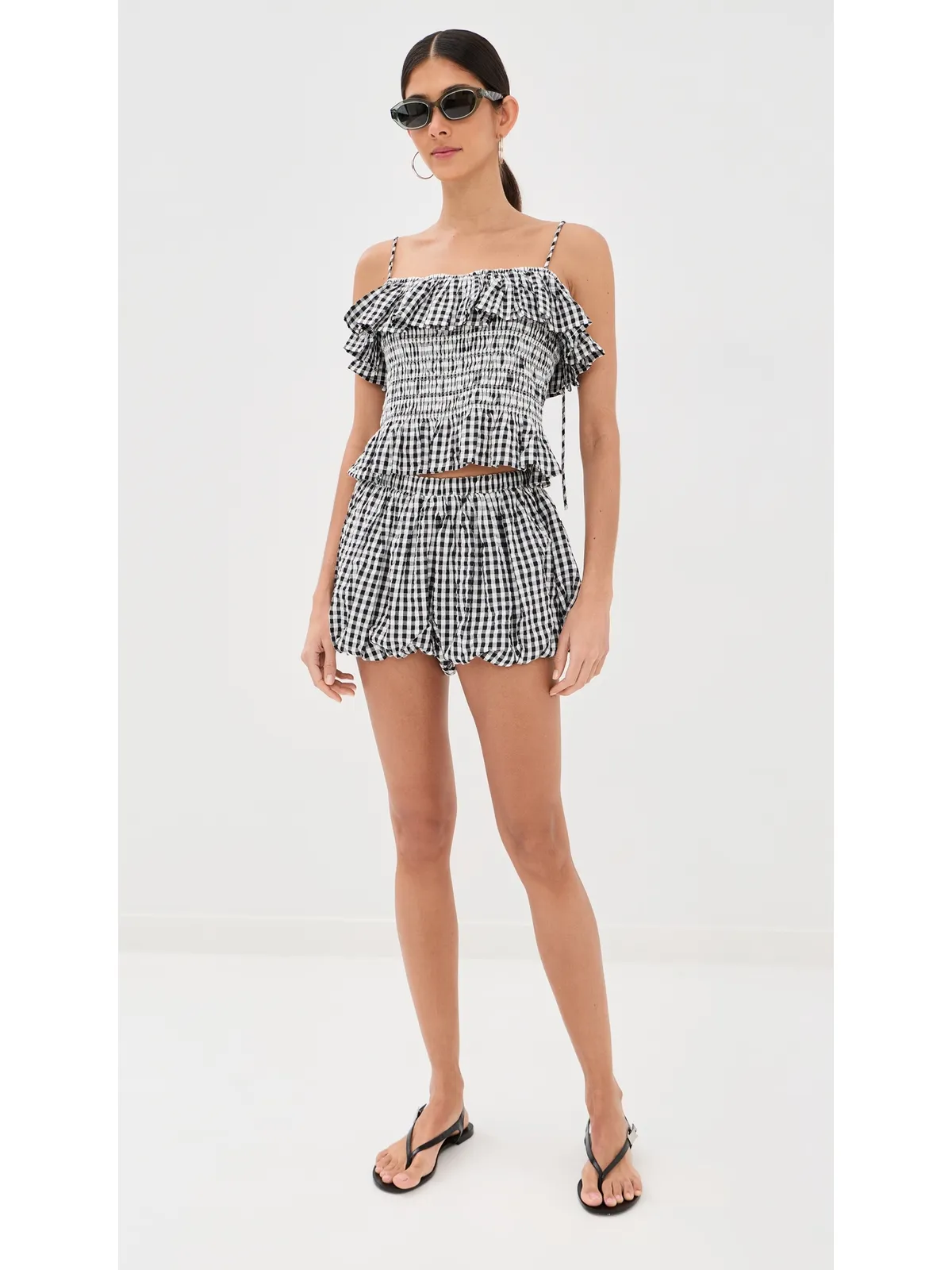 Alix of Bohemia Briar Sideshow チェック柄 バブルショーツ マルチカラー - 画像5