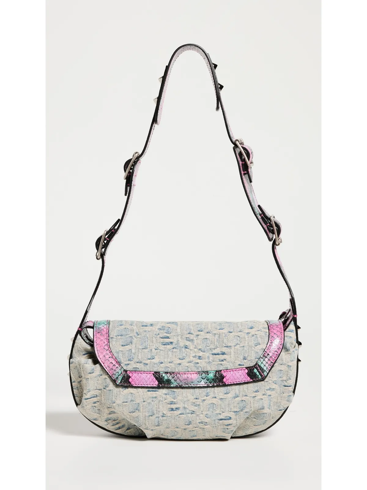 Acne Studios Shoulder Bag ライトブルー/ピンク - 画像4