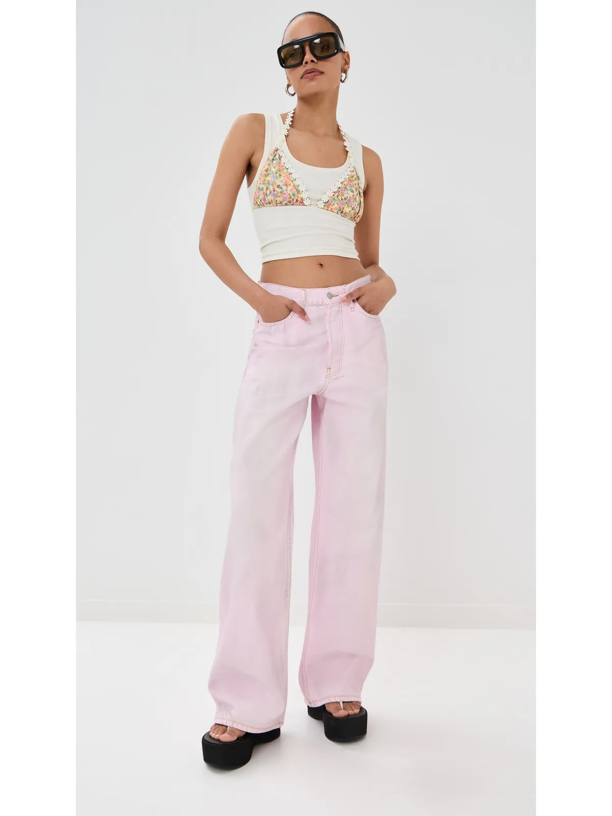 Acne Studios ピンク トラフィック トラウザー ペールピンク M - 画像2