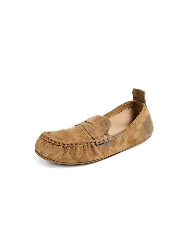 Acne Studios Acne Studios ボジャン スエード サドルローファー ベージュ/ブルー 39の商品画像