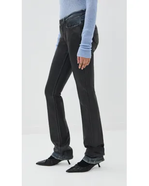 Acne Studios 2013 ストレッチ チャコール レザー仕上げパンツ ブラック - サムネイル5