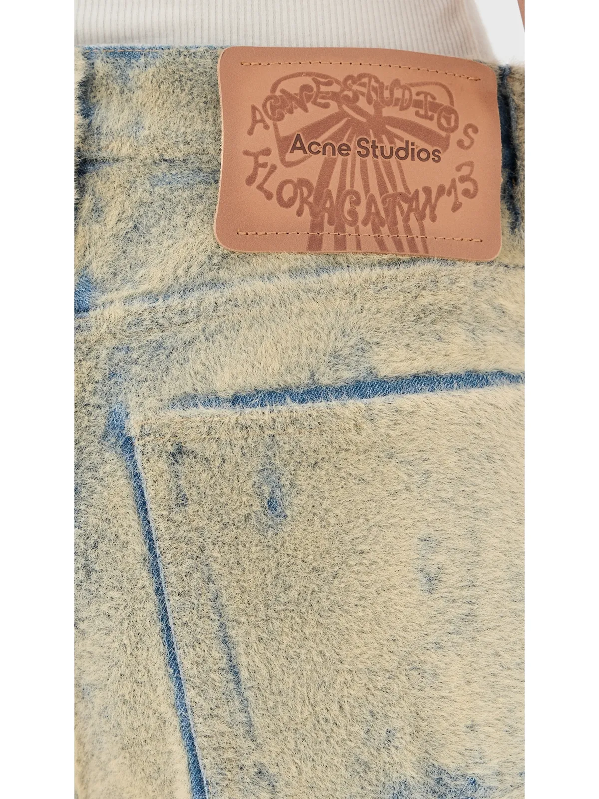 Acne Studios ルーズフィット 5ポケット デニム ブルー/ベージュ 36 - 画像6