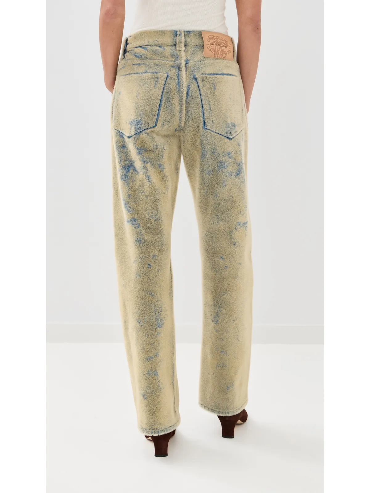 Acne Studios ルーズフィット 5ポケット デニム ブルー/ベージュ 36 - 画像3