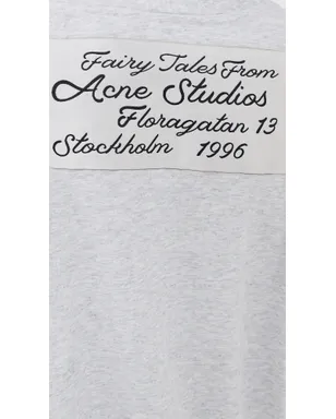 Acne Studios ギャザー入りロゴTシャツ グレー メランジ - サムネイル6
