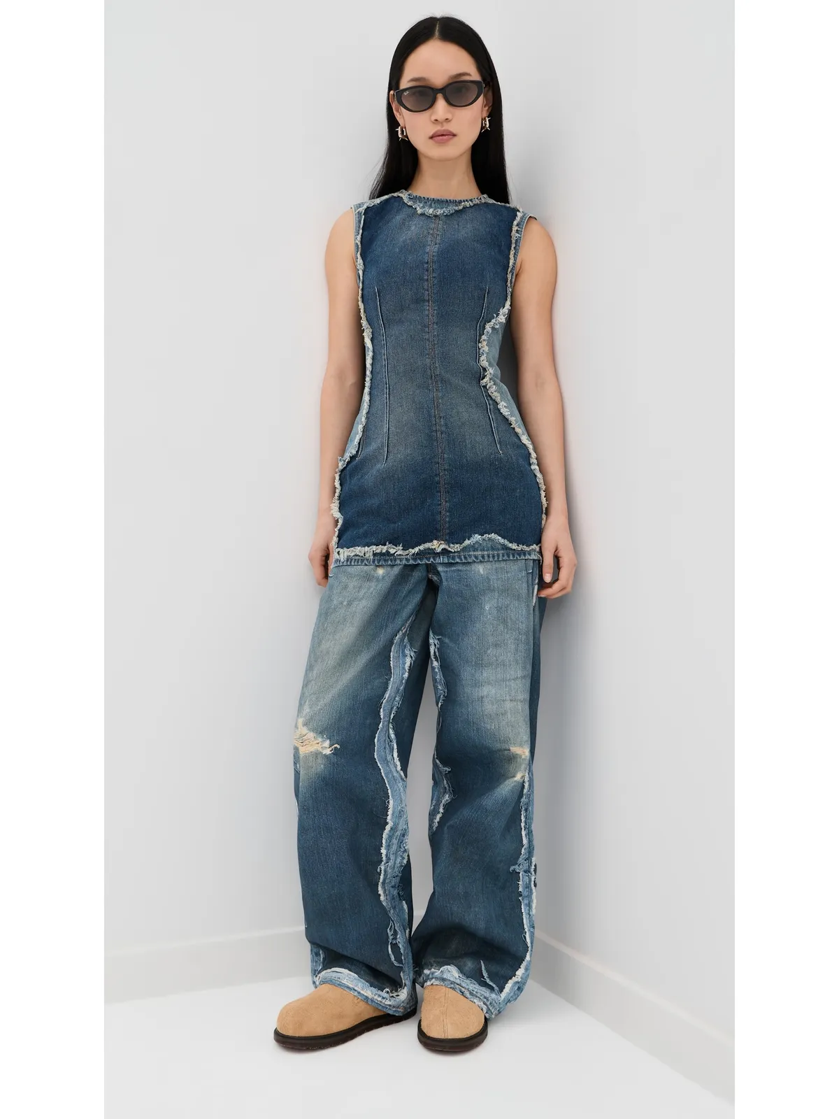 Acne Studios デニムミニドレス ミッドブルー - 画像5