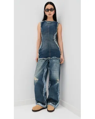 Acne Studios デニムミニドレス ミッドブルー - サムネイル5