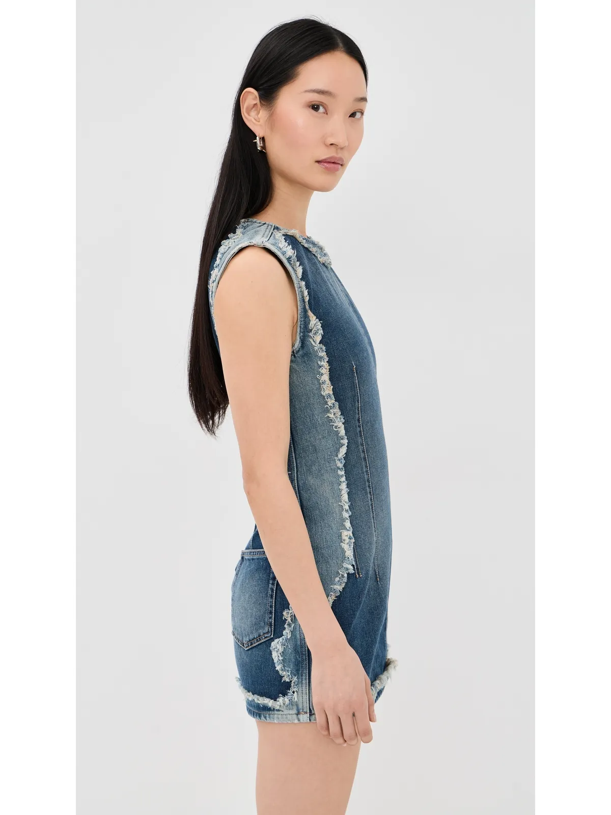 Acne Studios デニムミニドレス ミッドブルー - 画像4