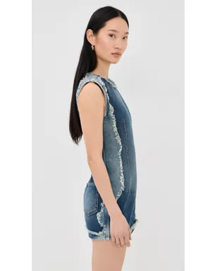 Acne Studios デニムミニドレス ミッドブルー - サムネイル4