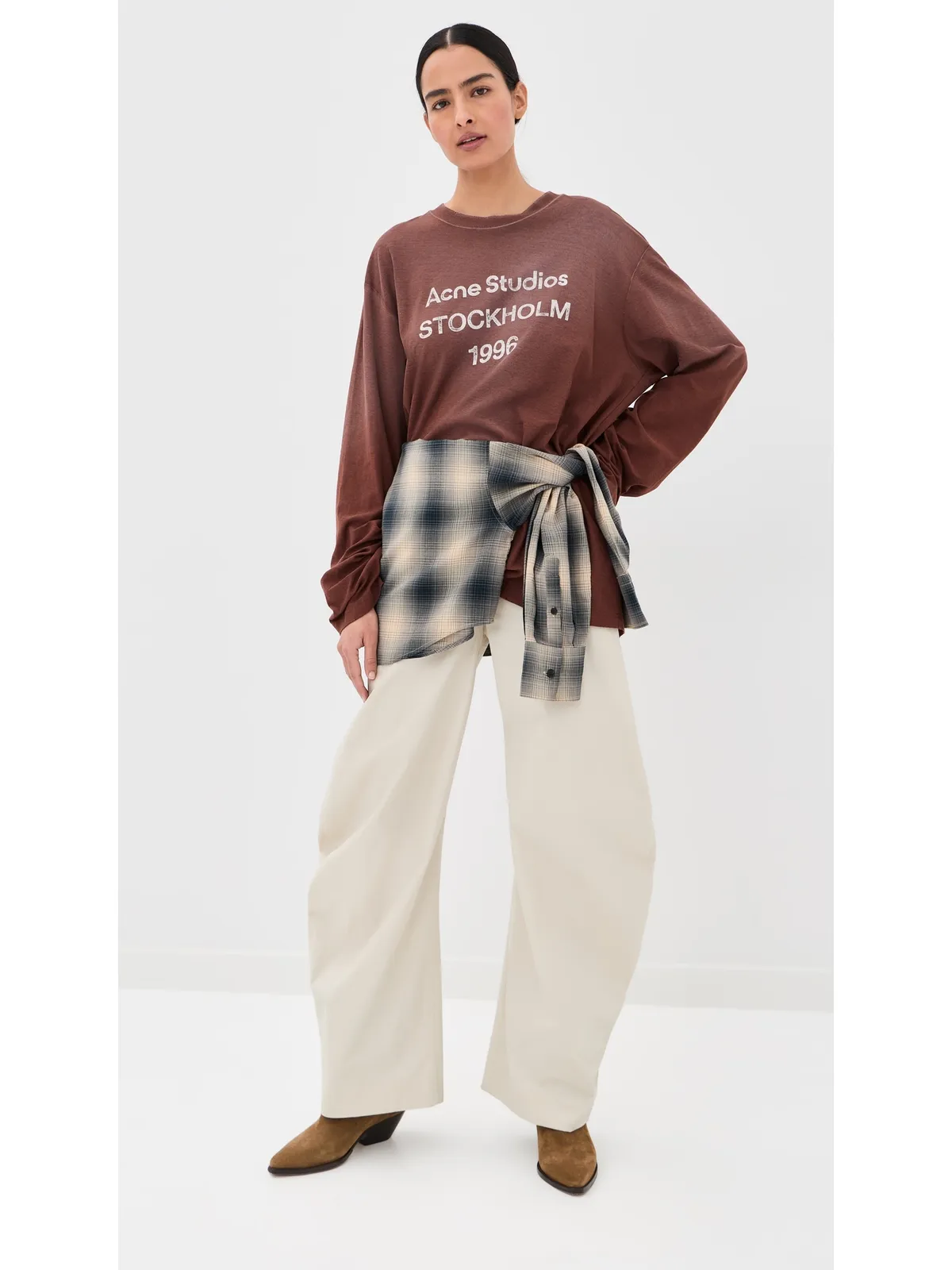 Acne Studios バレルレッグパンツ ライトベージュ - 画像2