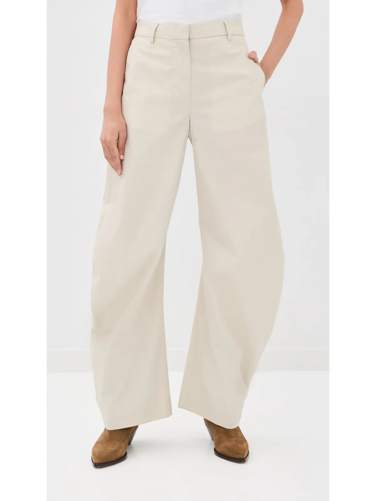 Acne Studios バレルレッグパンツ ライトベージュ - 画像3