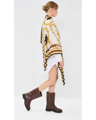 Acne Studios ボタンダウン・ドレス（スカーフ付き） ホワイト/ゴールド サイズ32 - サムネイル5