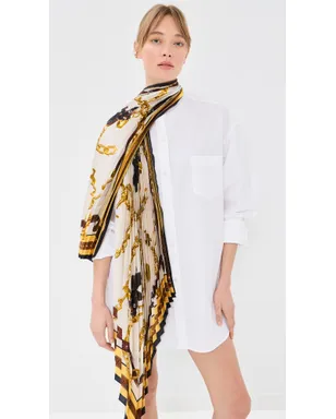 Acne Studios ボタンダウン・ドレス（スカーフ付き） ホワイト/ゴールド サイズ32 - サムネイル2