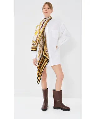 Acne Studios ボタンダウン・ドレス（スカーフ付き） ホワイト/ゴールド サイズ32 - サムネイル3