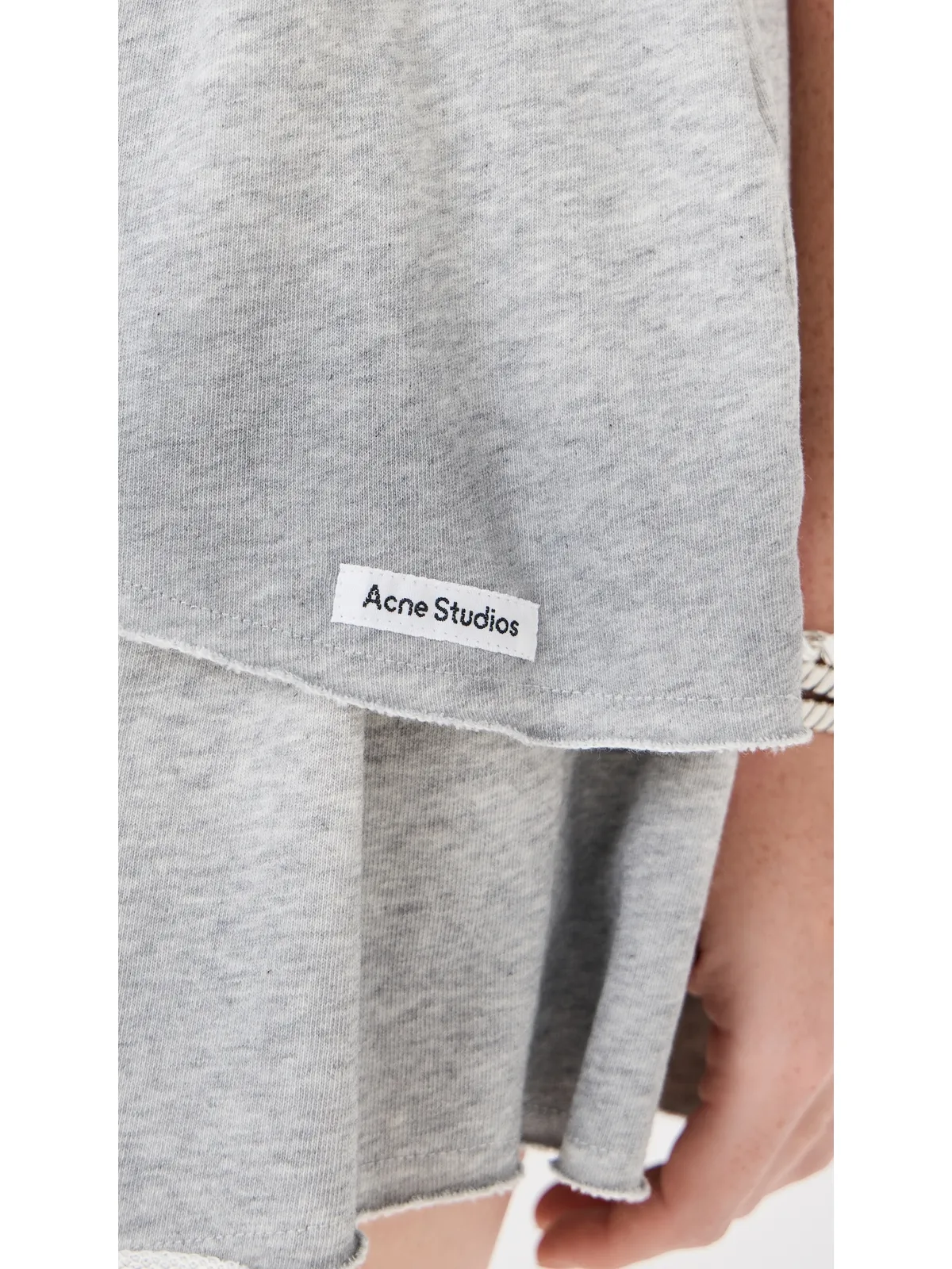 Acne Studios ショートスカート グレー メランジ - 画像6