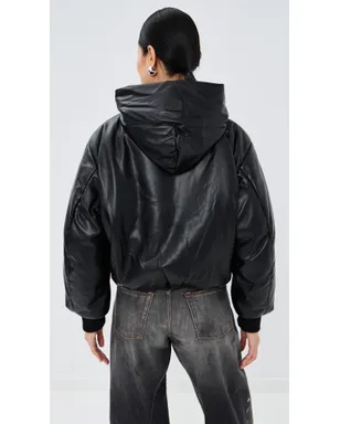 Acne Studios Grain フェイクレザー ジャケット ブラック - サムネイル3