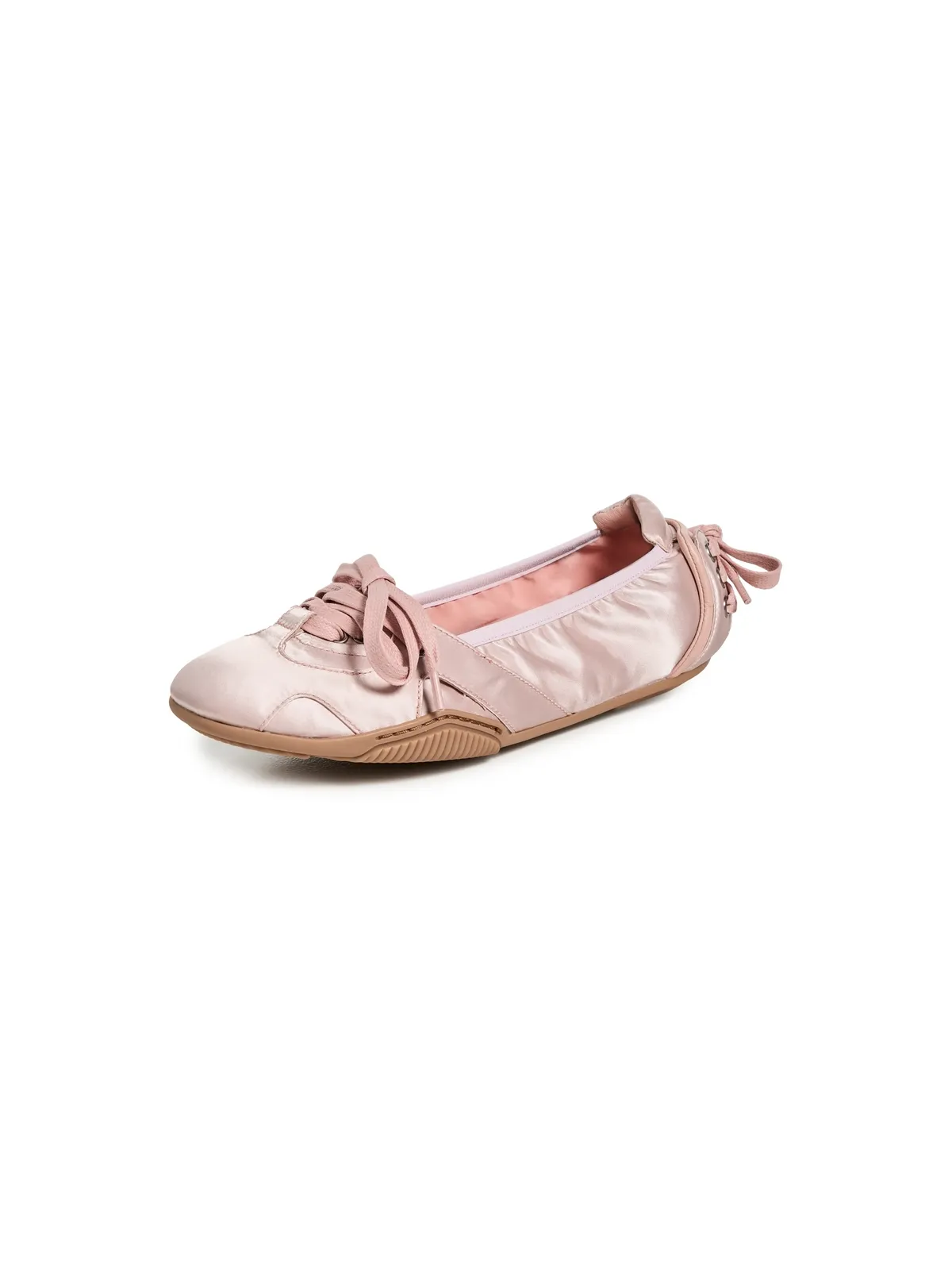 Acne Studios レースアップ サテン フラット パウダーピンク 39 - 画像1
