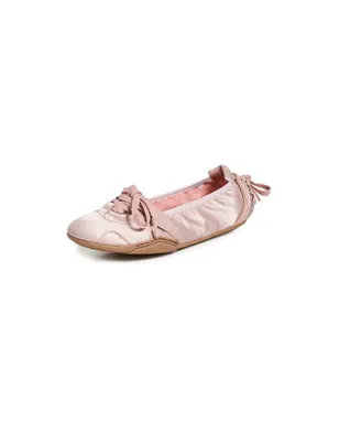Acne Studios レースアップ サテン フラット パウダーピンク 39 - サムネイル1