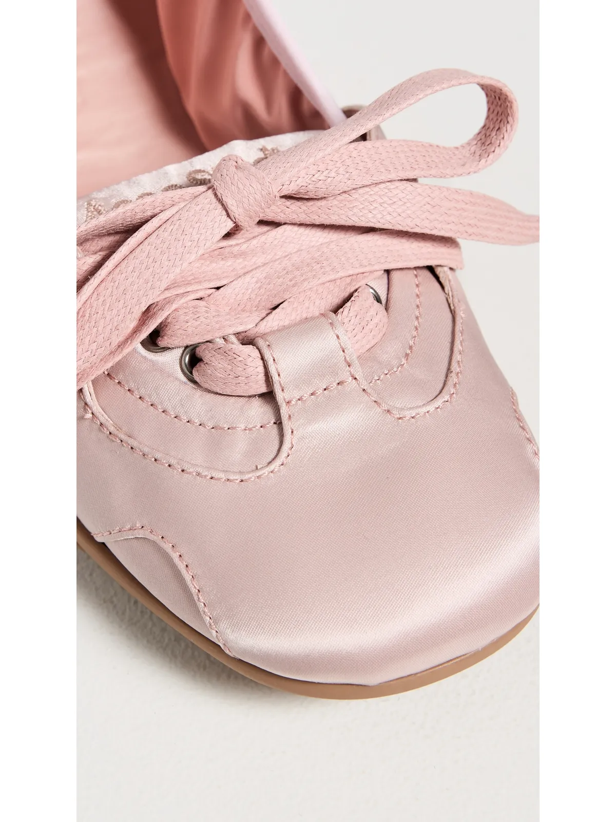 Acne Studios レースアップ サテン フラット パウダーピンク 39 - 画像6