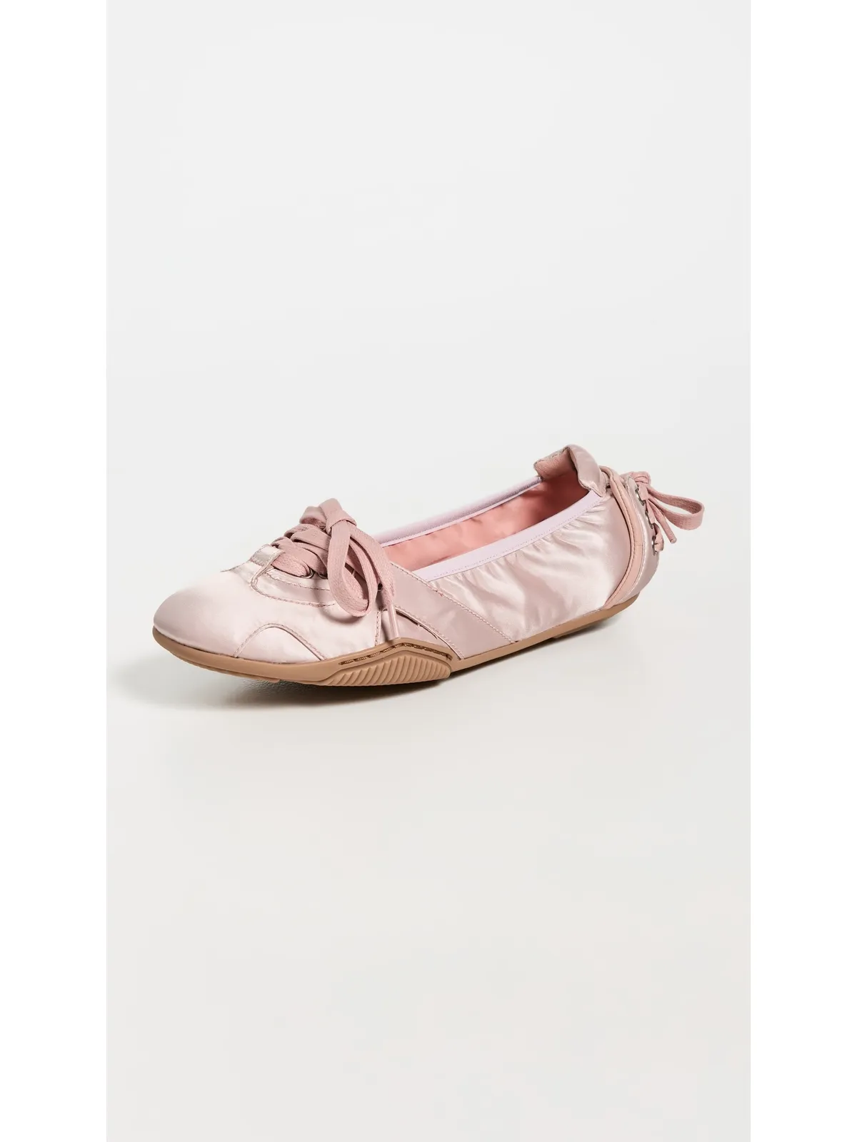 Acne Studios レースアップ サテン フラット パウダーピンク 39 - 画像2