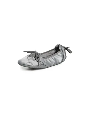Acne Studios レースアップ サテン バレエフラット シルバーグレー 39 - サムネイル6