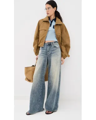 Acne Studios 透け感のあるポロセーター（ライトブルー／ネイビー） - サムネイル5