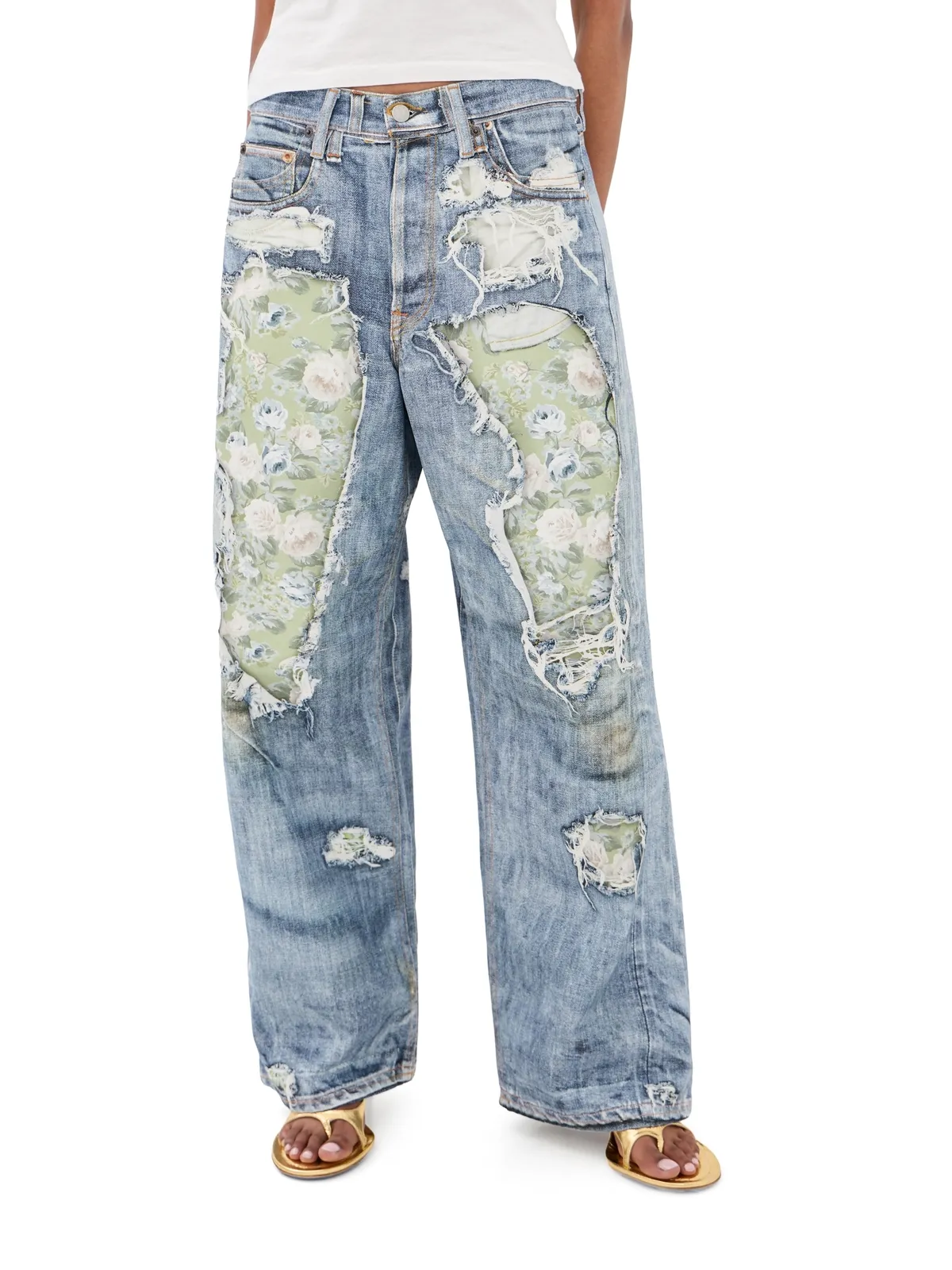 Acne Studios ローズプリントジーンズ - 画像1