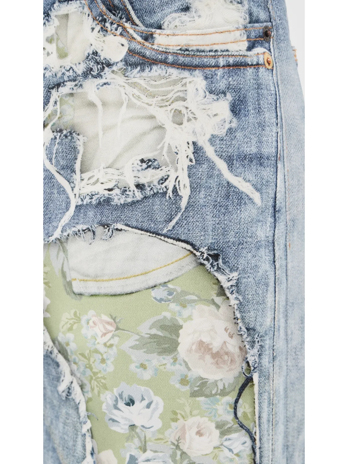 Acne Studios ローズプリントジーンズ - 画像6