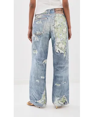 Acne Studios ローズプリントジーンズ - サムネイル3