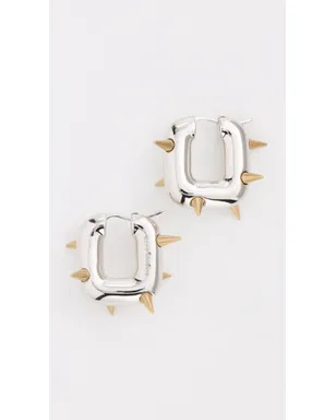 Acne Studios チャンキー ループ イヤリング シルバー/セミマットゴールド ワンサイズ - サムネイル2