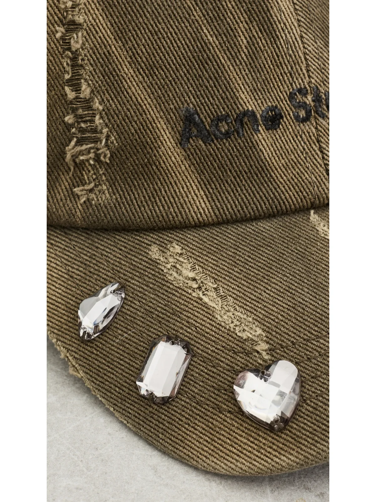 Acne Studios Carliy クリスタルブリム ハット ハンターグリーン - 画像5